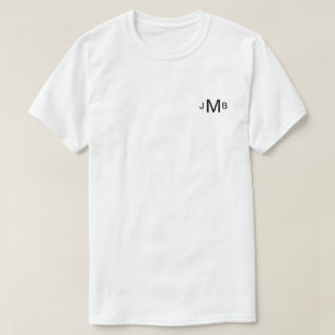 Aangepaste Initialen T Shirt voor mannen