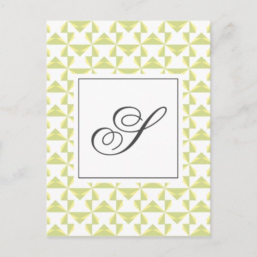 Aangepaste Initialen tandwielen Briefkaart (Voorkant)