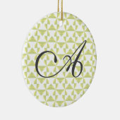 Aangepaste Initialen tandwielen Keramisch Ornament (Rechts)