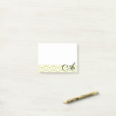 Aangepaste Initialen tandwielen Post-it® Notes (Op bureau)