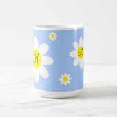 Aangepaste Initialen voor Cute Light Blue en White Koffiemok (Center)