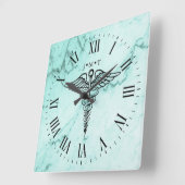 Aangepaste Initialen voor het symbool Medische kad Vierkante Klok (Hoek)