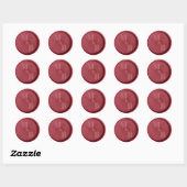 Aangepaste initialen wax seal bruiloft stickers (Vel)