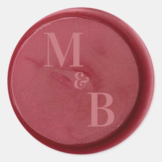 Aangepaste initialen wax seal bruiloft stickers (Voorkant)