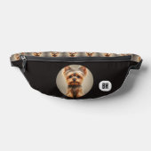 Aangepaste Initialen Yorkshire Terrier Yorkie Dog Heuptasje (Liggend)