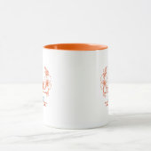 Aangepaste initiële bloemrijke monogram mok (Midden)