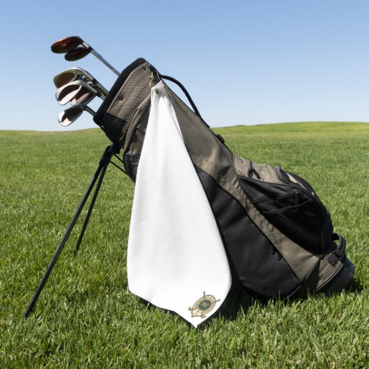 Aangepaste initiële golf crest golfhanddoek (Groen)