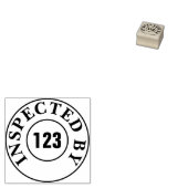 Aangepaste inspectiestempel 	rubberstempel (Gestempeld)