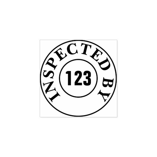 Aangepaste inspectiestempel 	rubberstempel (Afrduk)