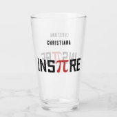 Aangepaste InsPire Pi-dag | Happy Pi day Wiskunde  Glas (Achterkant)