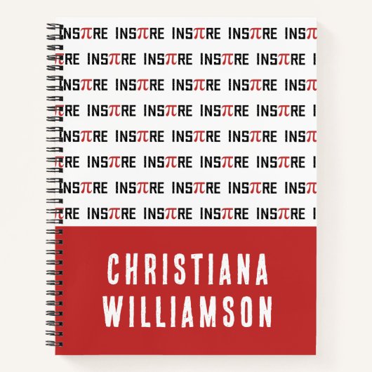 Aangepaste InsPire Pi-dag | Happy Pi day Wiskunde  Notitieboek (Voorkant)