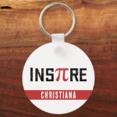 Aangepaste InsPire Pi-dag | Happy Pi day Wiskunde  Sleutelhanger (Voorkant)