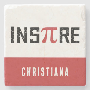 Aangepaste InsPire Pi-dag Happy Pi day Wiskunde Stenen Onderzetter