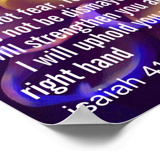 Aangepaste Inspirerend Bijbelvers Poster (Hoek)