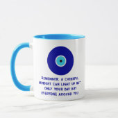 Aangepaste Inspirerend Blue Evil Eye Positieve Ene Mok (Links)