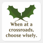 Aangepaste Inspirerend Quote & Groene Bladeren, Ee Vierkante Sticker (Voorkant)