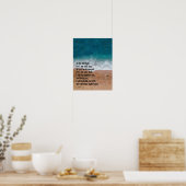 Aangepaste Inspirerende Bijbeltekst Strand Poster (Keuken)