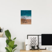 Aangepaste Inspirerende Bijbeltekst Strand Poster (Thuiskantoor)