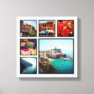Aangepaste Instagram Foto Collage Wrapped Canvas A Afdruk