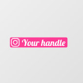 Aangepaste Instagram Logo handvat roze Raamsticker (Vel)