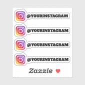 Aangepaste Instagram Social Media Naam Sticker (Vel)
