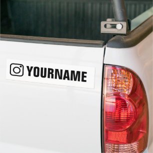 Aangepaste Instagram symbool bumper sticker met na