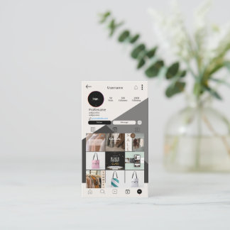 Aangepaste Instagram Visitekaartjes QRCode Sjabloo