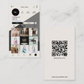 Aangepaste Instagram Visitekaartjes QRCode Sjabloo (Voorkant / Achterkant)