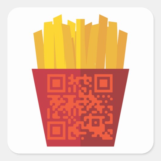 Aangepaste interne QR-code Vierkante Sticker (Voorkant)