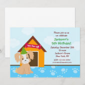 Aangepaste introducties van Puppy Dog Birthda Part Kaart (Voorkant / Achterkant)