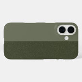 Aangepaste iPhone 16 Hoesje – Matte & Glitter Moss (Achterkant (horizontaal))