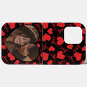 Aangepaste iPhone Case | Hartvormig LOVE Design (Achterkant (horizontaal))