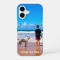 Aangepaste iPhone-draagtas met foto's en tekst