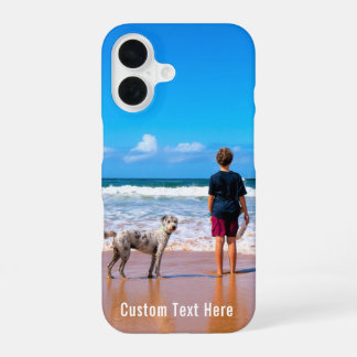 Aangepaste iPhone-draagtas met foto's en tekst iPhone 16 Hoesje