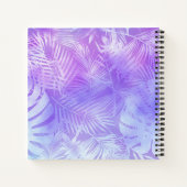 Aangepaste Iridescent Pastel Palm Notitieboek (Achterkant)