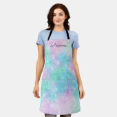 Aangepaste iriserende naam Kitchen Apron Schort (Gedragen)