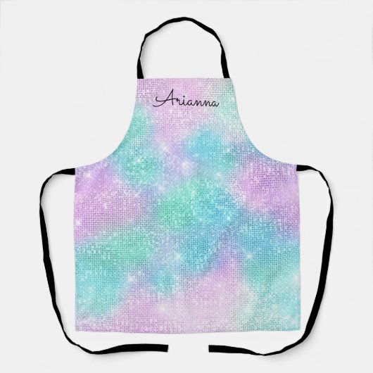 Aangepaste iriserende naam Kitchen Apron Schort (Voorkant)