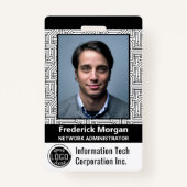 Aangepaste IT-computermedewerker Photo Bar Code Lo Badge (Voorkant)