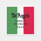 Aangepaste Italiaanse achternaam Reunion Servet (Voorkant)