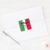 Aangepaste Italiaanse achternaam Reunion Vierkante Sticker (Envelop)