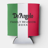 Aangepaste Italiaanse achternaam Vlag Kleuren Reün Blikjeskoeler (Voorkant)
