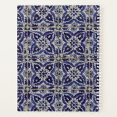 Aangepaste Italiaanse Azulejo Blue White Geometric Planner (Achterkant)