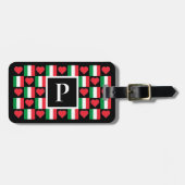 Aangepaste Italiaanse vlag Aangepaste brief Italië Bagagelabel (Voorkant horizontaal)