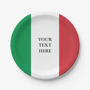 Aangepaste Italiaanse vlag van Italiaanse borden v Papieren Bordje