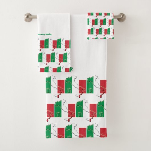 Aangepaste ITALIË VLAG Bad Handdoek (Insitu)