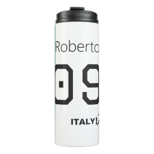 Aangepaste Italië Voetbal Fan Jersey Stijl Nationa Thermosbeker