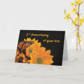 Aangepaste Jaar Religieuze Tweede Sterfdag Kaart (Gele Bloem)