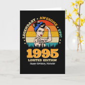 Aangepaste Jaar Verjaardag Kaart voor Haar - Vrouw (Gele Bloem)