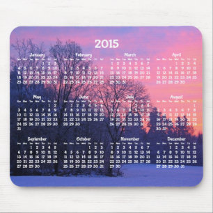 Aangepaste Jaarlijkse Kalender 2015 Muismatten Win