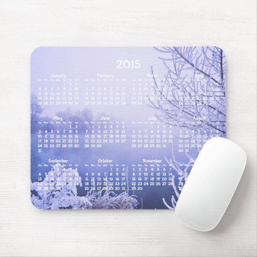 Aangepaste jaarlijkse kalender 2015 muismatten Win (Met muis)